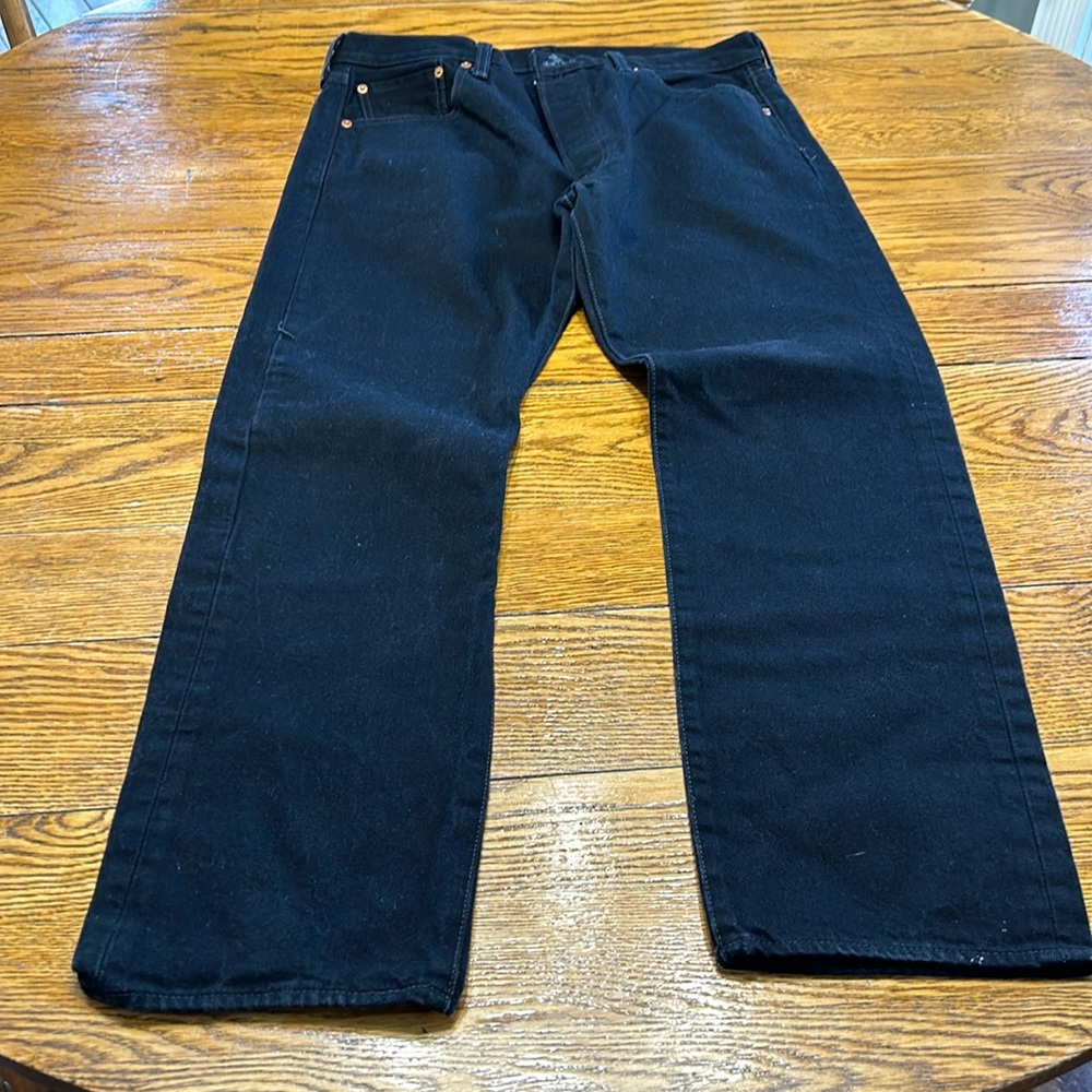Levi’s 501 black button fly jeans. Excellent condition. Size 34 x 30.